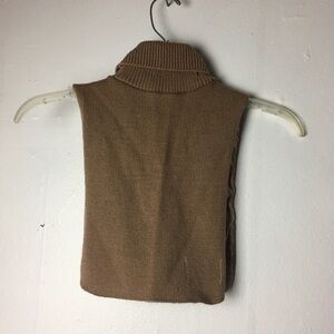 Suede Over By Salmalaya 100% Virgin Wool Brown Turtleneck Sweater One Size